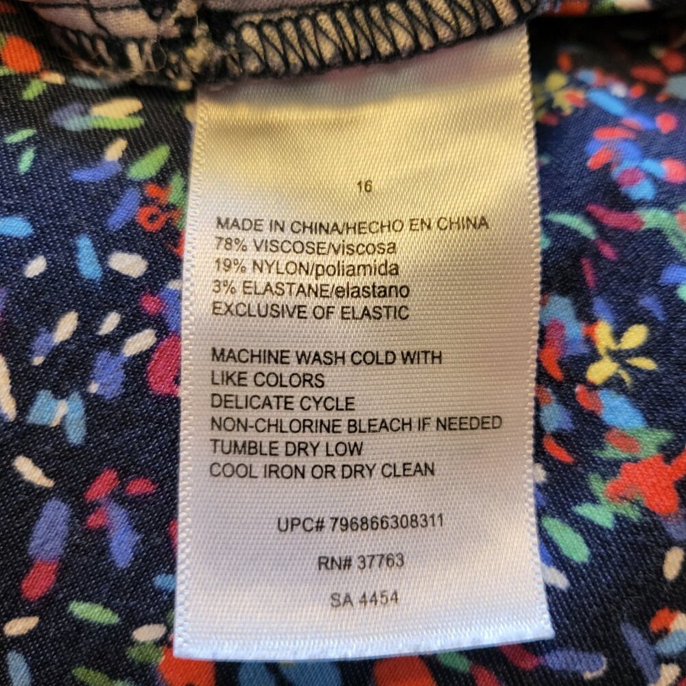 Rafaella Comfort Stretch Pull On Bermuda Shorts Size 16 Mediterranean Blue - Picture 6 of 6